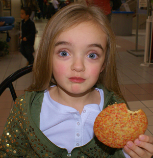girl with giant cookie