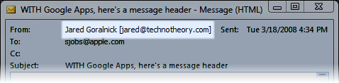 Gmail From Address WITH Google Apps