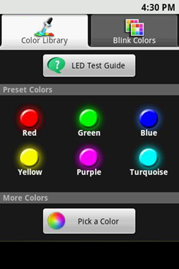 Android Blink screenshot - LED customizations for Android like BlackBerry alerts